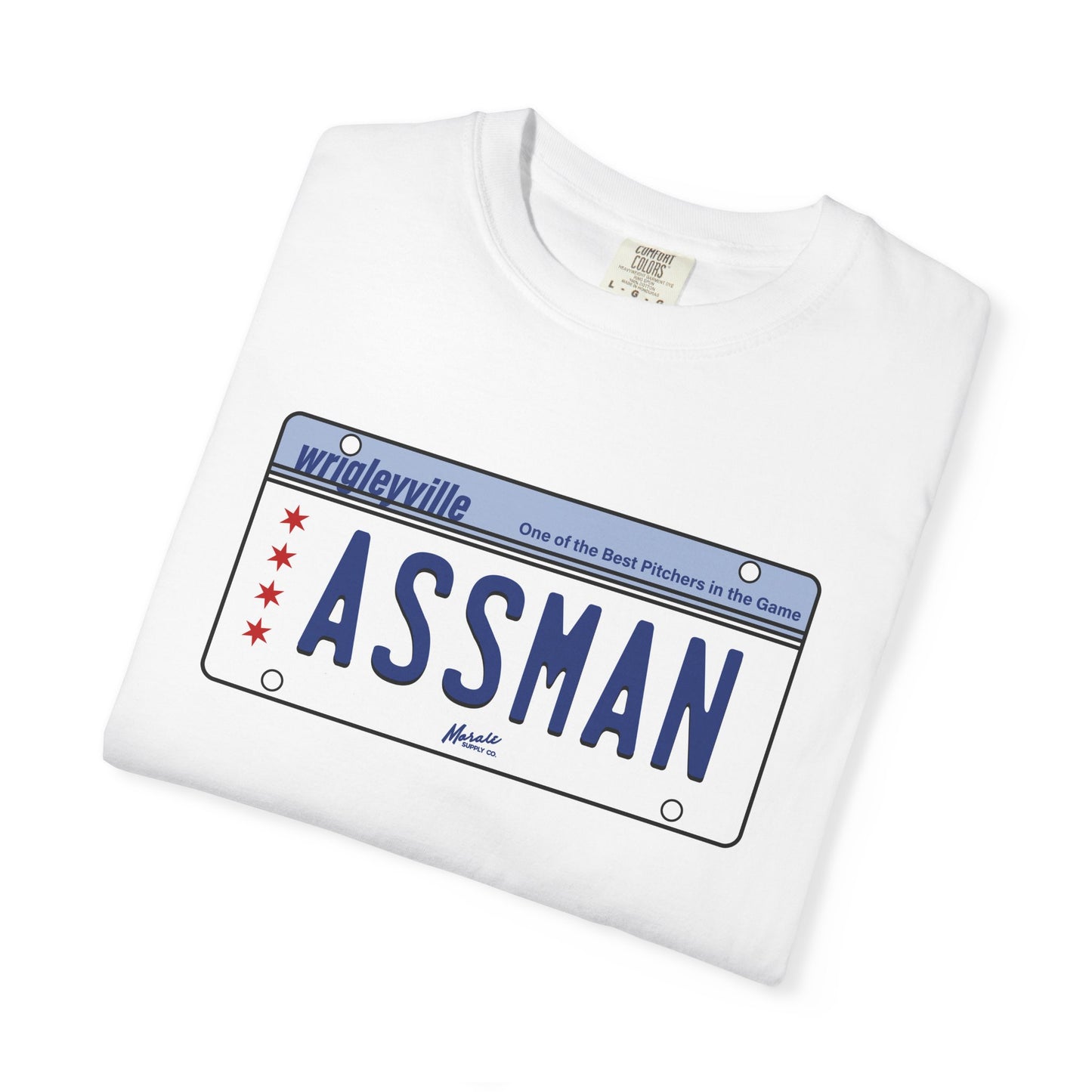 ASSMAN License Plate Garment-Dyed T-shirt